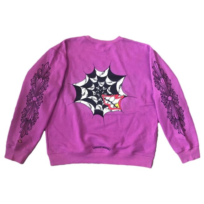 Chrome Hearts Matty Boy Spider Web Crewneck Sweatshirt Mens Style : 7010527