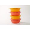 Tupperware Salad bowl 300ml red (2) + orange (2) 36773