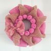 G2PLUS Pink Jute Wired Burlap Ribbon, 10m x 6.4cm, Rustic Wedding Decoration