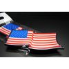 (1) AMERICAN FLAG ABS CHROME 3D CAR EMBLEM DECAL STICKER LOGO