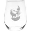 Deer (D1AD) stemless wine glass, 17 oz.