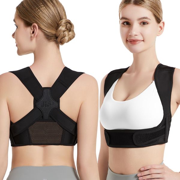 JMPOSE Posture Corrector for Back Support: Adjustable Shoulder Posture Brace for Men and Women (Small/Medium)