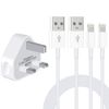 MFi Certified iPhone Charger, 2-Pack【3ft+3ft】 Charging Cable and USB Wall Adapter Plug Block Compatible iPhone X/8/8 Plus/7/7 Plus/6/6S/6 Plus/5S/SE