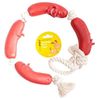 Petface Sausage On A Rope Dog Toy, Red