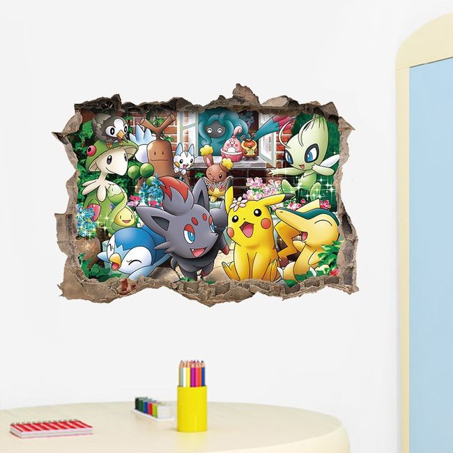 pikachu pokemons sticker poster, anime poster