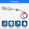 Liquid Level Sensor, Jadeshay Liquid Water Level Sensor Controller Liquid Float Switch Stainless Steel Double Ball Float Switch Water Level Controller Sensor Switch for Tank Pool(100mm)