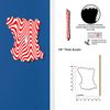 Off The Wall Plates - Fun Squigley Red Lines Decorative Acrylic Electrical Cover - Single Light Switch