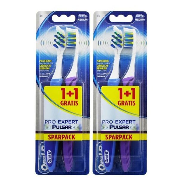 Oral-B Pro Expert Pulsar Toothbrush -35 Medium, 2 Count, Pack Of 2