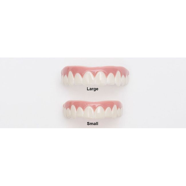 Imako Cosmetic Teeth 2 Pack. (Large, Bleached) Uppers Only- Arrives Flat. Fit at Home Do it Yourself Smile Makeover!
