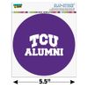 TCU Alumni Automotive Car Window Locker Circle Bumper Sticker
