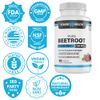 Organic Beet Root Powder Capsule 1300mg per serving Aids in Healthy Circulation 