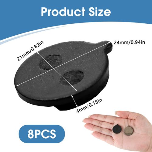 4 Pairs Brake Pads for Kugoo M4/M4 Pro Scooter, Brake Pads Resin Semi Metal, Electric Scooter Brake Lining Pads Semi Metal Replacement Accessories, Scooter Brake Disc Replacement Parts for Soflow SO4