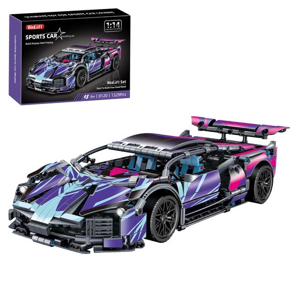 WINGIFT 1329 Piece Sports Car Building Blocks Toys Boys or Adults Kits, 1:14 Race Car Model Building Set, Adult Collectible Model Cars Set to Build, STEM Super Cars Sets for Boys Girls Age 6-12, 8-14