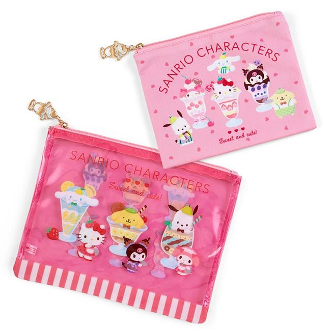 Sanrio 253774 Sanrio Characters Flat Pouch Set of 2