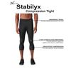 CW-X Men's Stabilyx Joint Support 3/4 Compression Tight, Black, Large