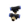 Pneumatic Multiple Plug Fitting TE 3/8 Inch - 12 mm IQS T-Piece Compressed Air