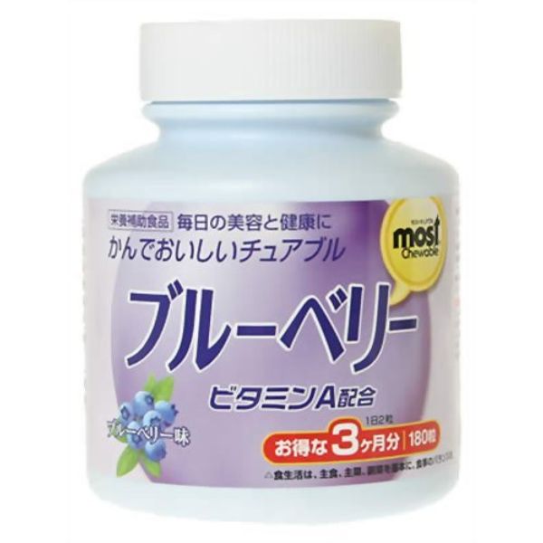 Orihiro Most Chewable Blueberry, 180 Tablets