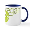 CafePress Leafy Vegan Mug 11 oz (325 ml) Ceramic Coffee Mug