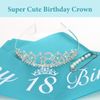 CAVETEE 18th Birthday Sash and Crown