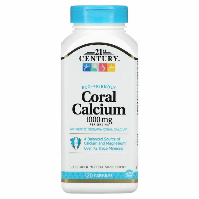 21st Century Coral Calcium 1000 mg 120 Capsules EcoFriendly