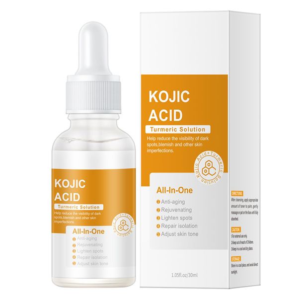 Turmeric Oil Kojic Acid Serum, Dark Spot Remover for Face, Turmeric Serum Dark Spot Removal, Anti Aging Face Serum Reduces Hyperpigmentation, Age Spots, Melasma, Sun Spot, Improve Skin Tone