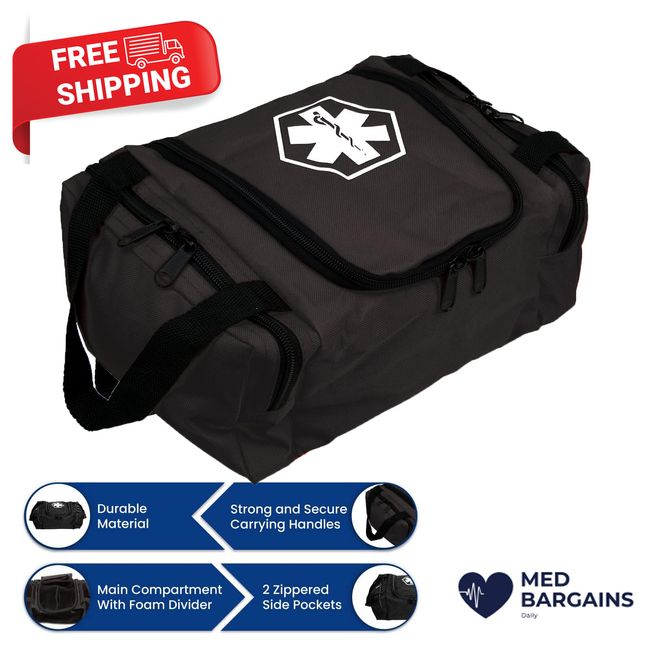 Dixie EMS Dixigear Empty First Responder II Bag 10.5" x 5" x 8" - Tactical Black