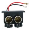 Carpoint CPT0523483 Double Socket 12V Waterproof - Black