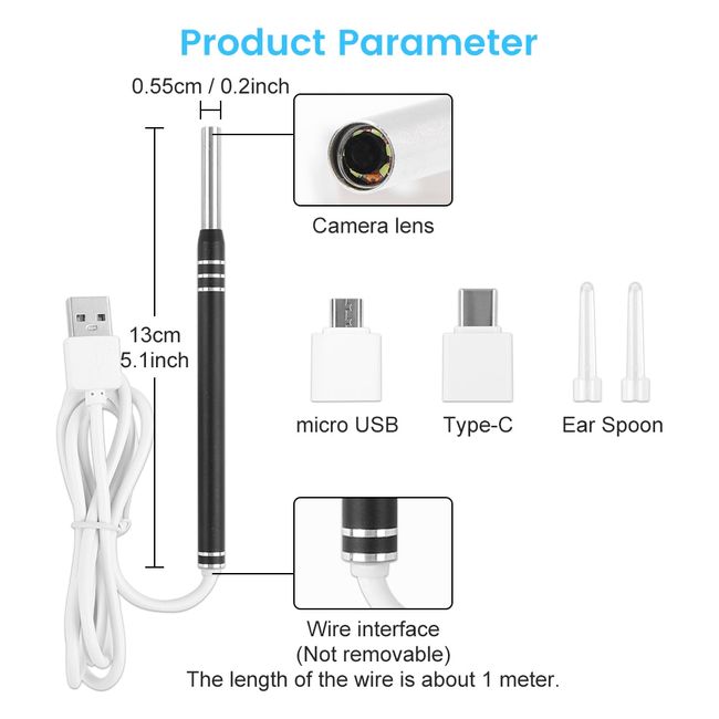 Smart Visual Ear Cleaner Ear Stick Endoscope Earpick Camera