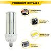 250W MH HPS Wallpack Street lights replacement 60w LED Corn Bulb 6000K E39 Base