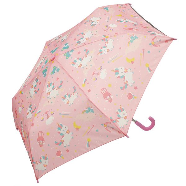 Skater UBOT1 Folding Umbrella, Children's Umbrella, Cover Included, Unicorn, 20.9 inches (53 cm)