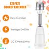 8 Pack E26/E27 Light Socket Extender 4.5 Inch Extension Adjustable Vertical 90°