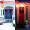 Solar Candy Cane Pathway Light Outdoor Christmas Decor Stake Lamp 8 Light Modes