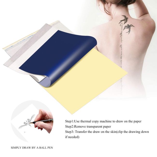 Tattoo Transfer Paper,Tattoo Stencil Transfer Paper for Tattooing, 28 Sheets