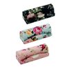 Hanyi Lipstick Case with Mirror, 3 Pcs Vintage Floral Print Leather Lipstick Holder Box Jewelry Organiser
