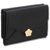 Mariquant Sealing Daisy Letter Mini Wallet, Black