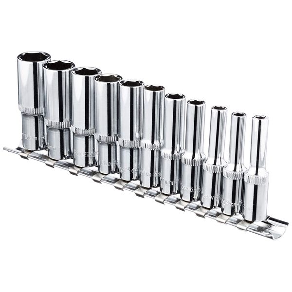 Blue Spot Tools 01540 1/4 Inch Deep Metric Socket Set, multi