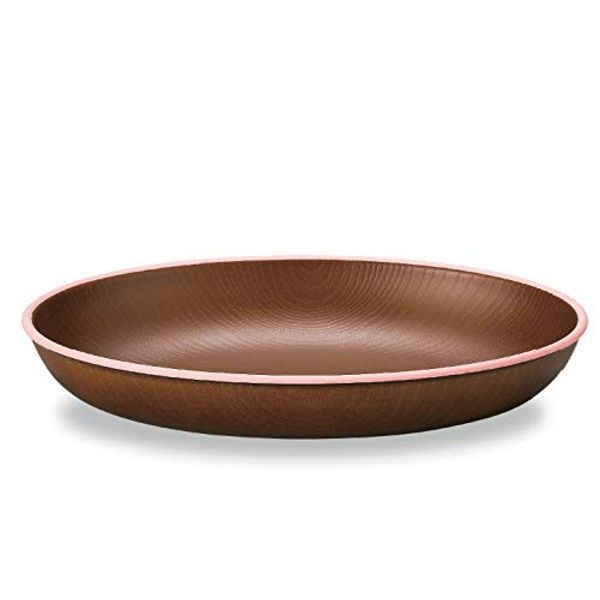 isso ecco 4667801 Oval Plate, Brown x Pink