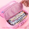 BTSEURY Pencil Case with Code Lock, Large Capacity Pencil Pouch Anti-Theft Code Lock Pencil Case for Student