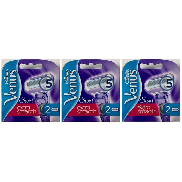 Gillette Venus Swirl Extra Smooth Razor Blade Refills - 6 Cartridges