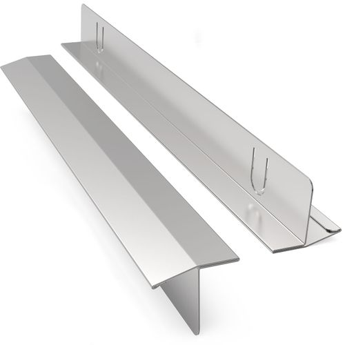 2 Packs Adjustable Stainless Steel Stove Gap Cover, 13.8~27.5 Inch Kitchen Stove Counter Gap Cover, Stove Gap Guards, Oven Gap Filler (Silver)