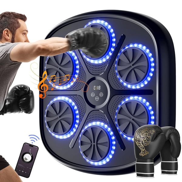 2024 Upgraded Smart Music Boxing Machine,9 Training Modes with Boxing Gloves