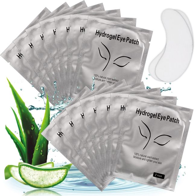 80 Paar Augenpads für Wimpernverlängerung, Wimpernverlängerung Hydrogel-Pflaster Wimpernlifting Set, Unter Augen Gel Pflaster Kit Wimpern Extensions, Flusenfrei Wimpernverlängerung Zubehör, Silber