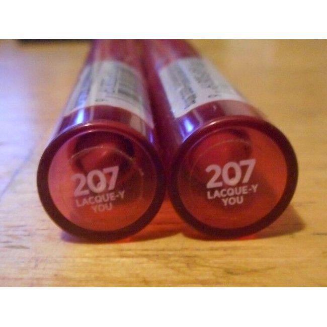 2 tube lot LOREAL LA LACQUE SHINY LIP COLOUR STICK 207 LACQUE-Y YOU unsealed