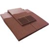Old Red Granulated Plain in-Line Tile Vent & Flexi Pipe & Flexi Pipe Adaptor GTV-PT-Gran