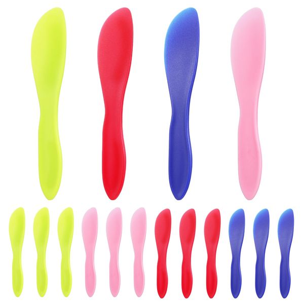 16 PCS Butter Knife Spreader, Butter Spreader Reusable Plastic Butter Knives Multi Purpose Food Scraper Peanut Butter Knife Frosting Spatula for Cream Cheese, Jam, Jelly, Mayo, Frosting, Sandwich