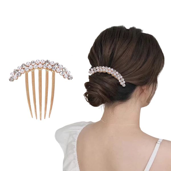 nalaina Hair Ornament, Pearl, Evening Comb, Hair Comb, Hair Clip, Hair Accessory, Hair Arrangement, Hair Arrangement, Wedding, Japanese Clothing, Kimono, Party, Dress, Coming-of-Age Ceremony, Graduation Ceremony, Entrance Ceremony, Bride, etc.