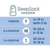 Halo Sleepsack Swaddle, 100% Cotton, Triangle Neutral, Multi, Small