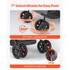 VEVOR Pet Stroller Foldable 4 Wheels Travel Dog Stroller Reversible Handle