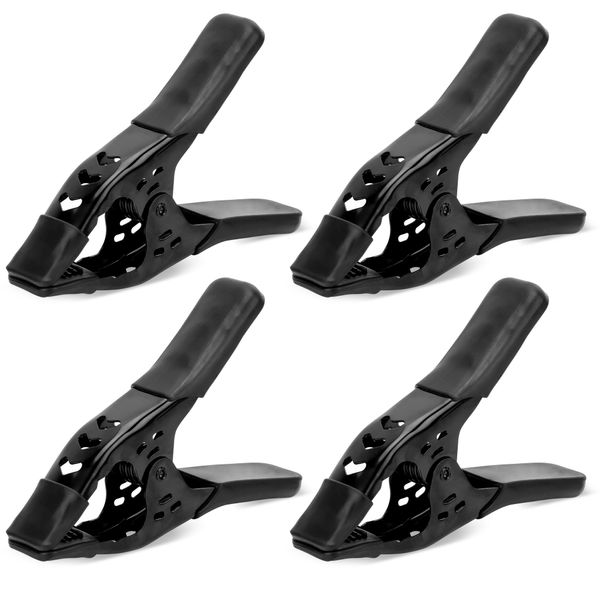 Heavy Duty Metal Spring Clamps: 4-Piece for Woodworking Spring Clamps 6-inch Tarp Clamps Heavy Duty Clips Spring Clips Metal Clamp Large Heavy Duty Clamps for Pool Cover Backdrop Stand Clamps