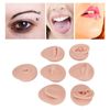 Soft Silicone Flexible Model Body Part, Silicone Nose Tongue Mouth Eye Navel Ear Model Fake Ear with 2 Base for Piercing Practice Acupuncture and Jewelry Display Teaching Tool (Medium Fleshcolor)